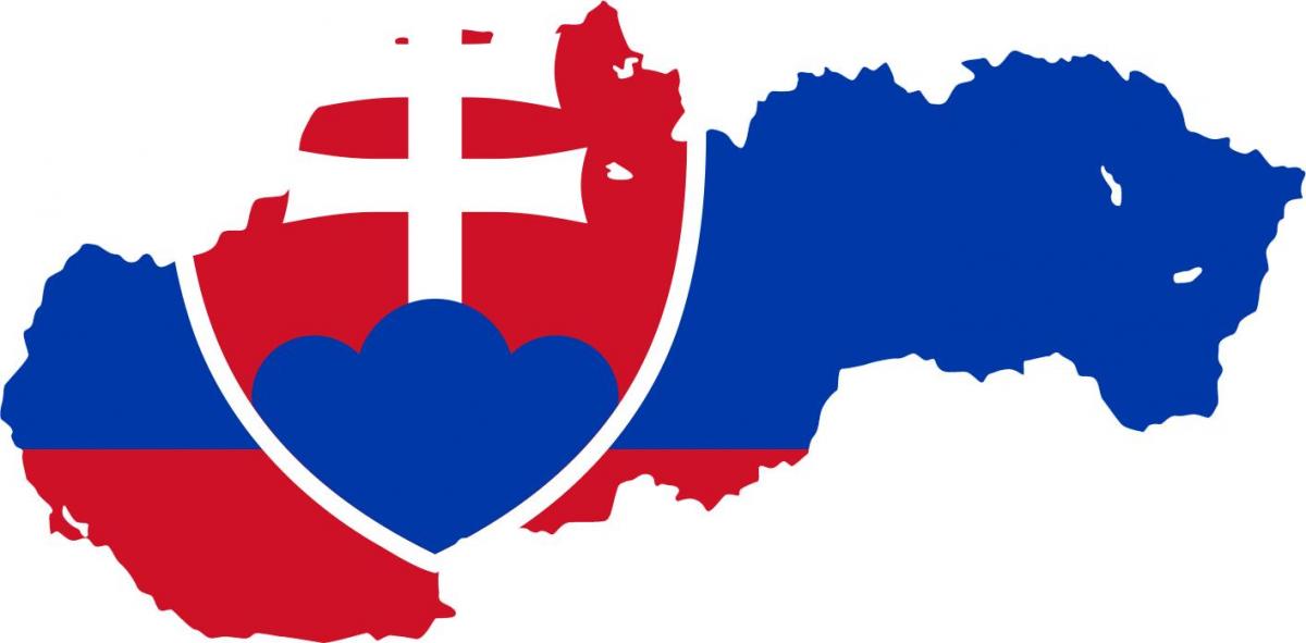 карта на Словакия флаг