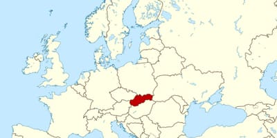 Карта на Словакия карта на Европа