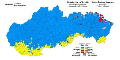 Карта на Словакия етнически