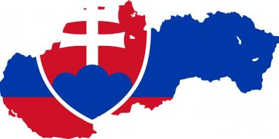 Карта на Словакия флаг