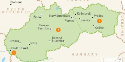 Словакия на картата